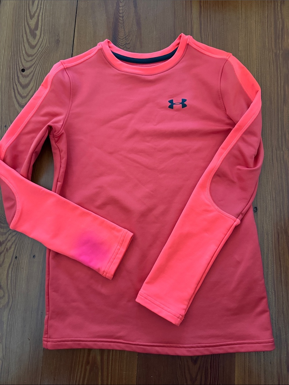 Under Armour Coral/Neon Pink Long-Sleeve Performance Tee